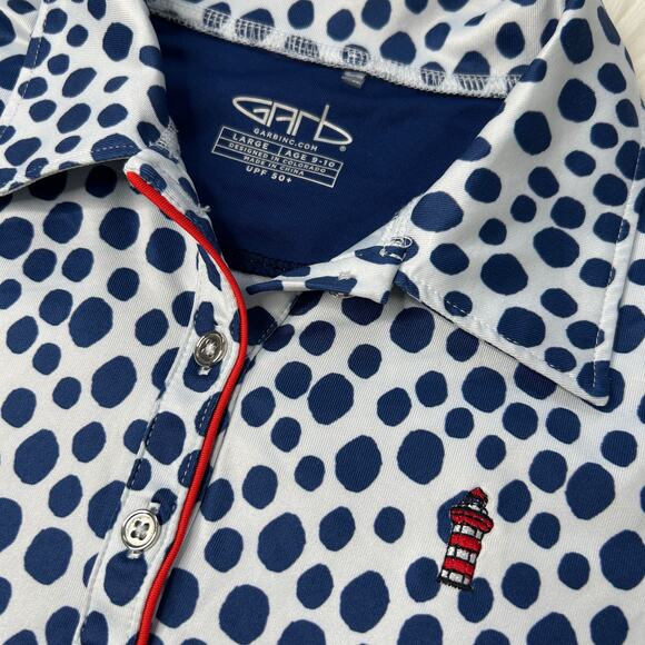 GARB Bonnie Golf Polo Girls Youth Size Large Activewear Athletic Performance UPF - Picture 2 of 7